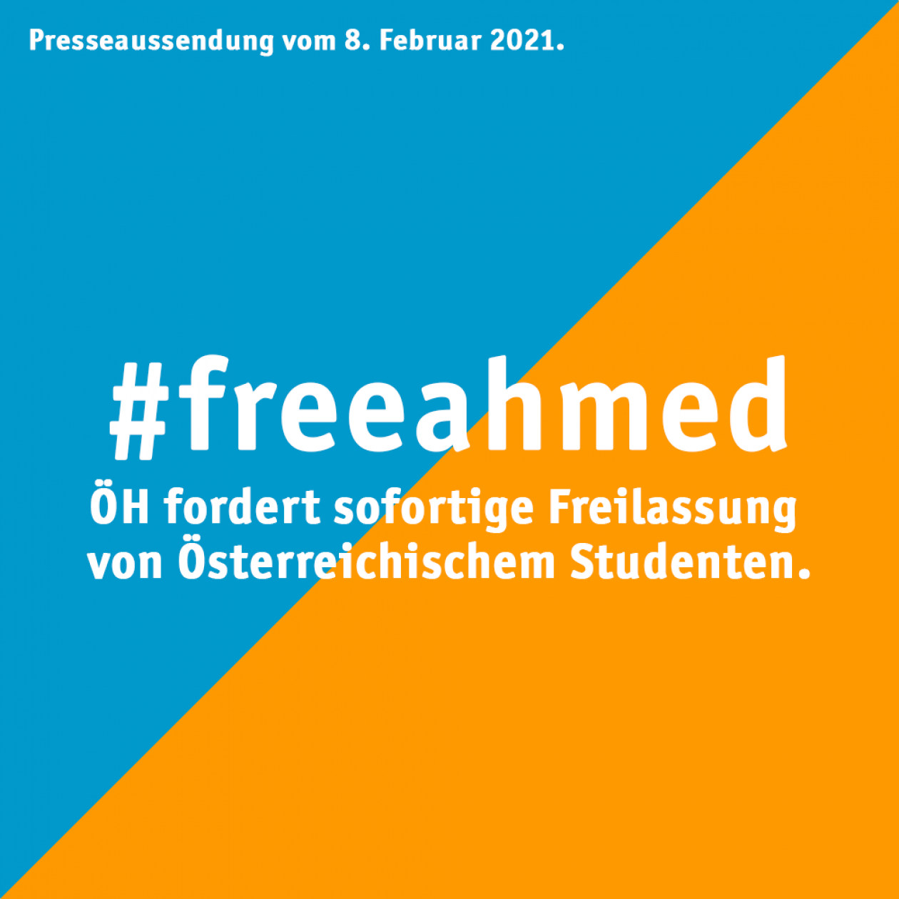 ÖH fordert sofortige Freilassung von österreichischem Studierenden Ahmed Samir Abdelhay Ali