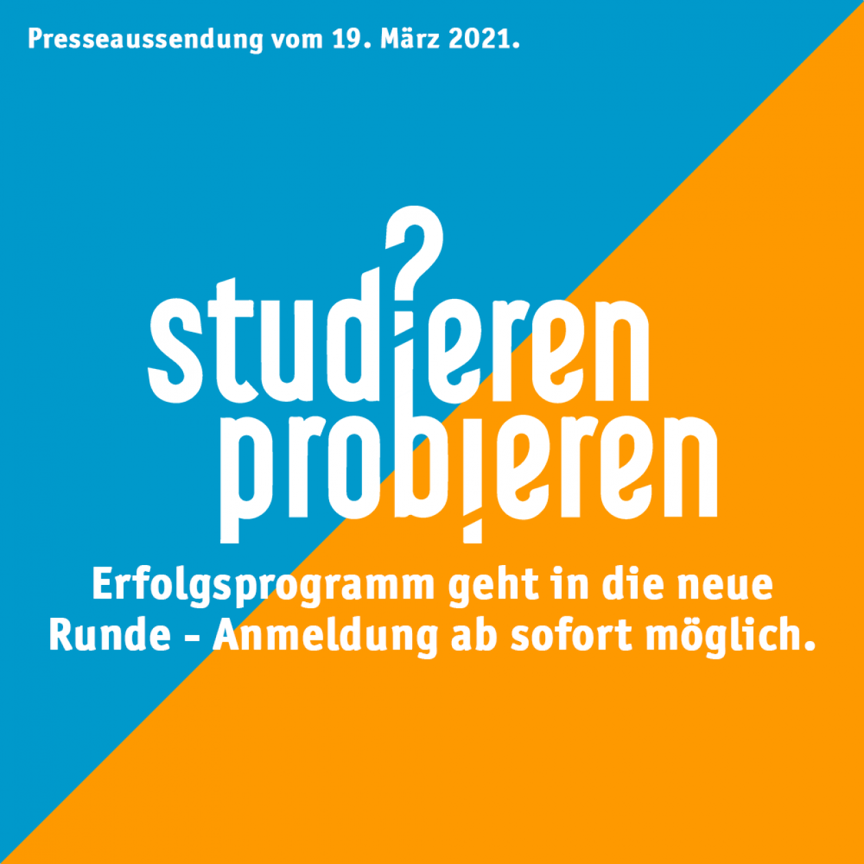 Erfolgsprogramm der ÖH “Studieren Probieren” geht in neue Runde