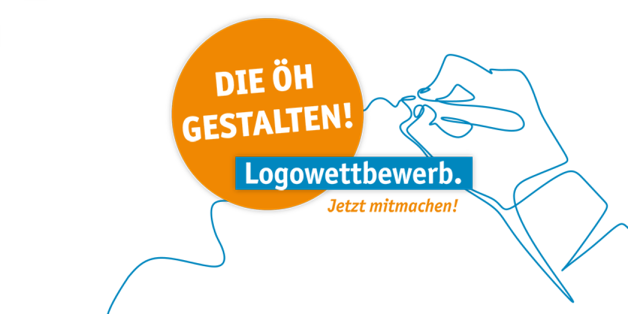 Bild mit Text: Die ÖH gestalten! Logowettbewerb.