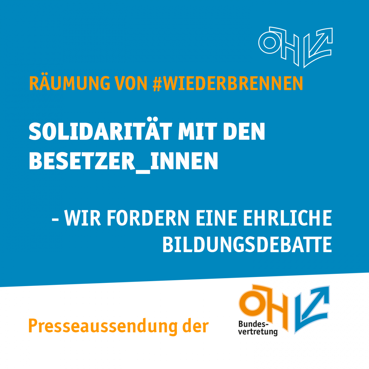 Presseaussendung der ÖH Bundesvertretung