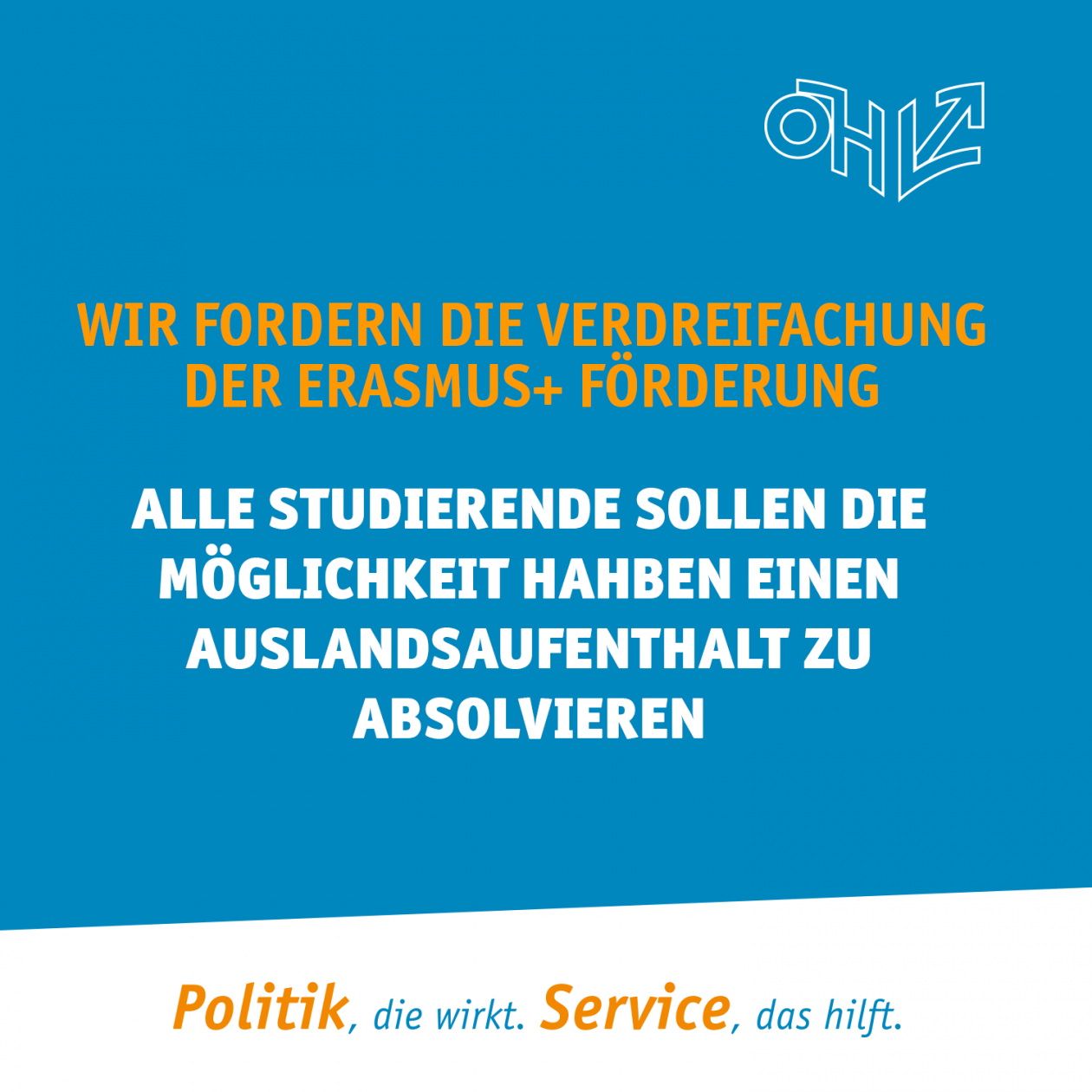 Erasmus+ muss ausfinanziert werden