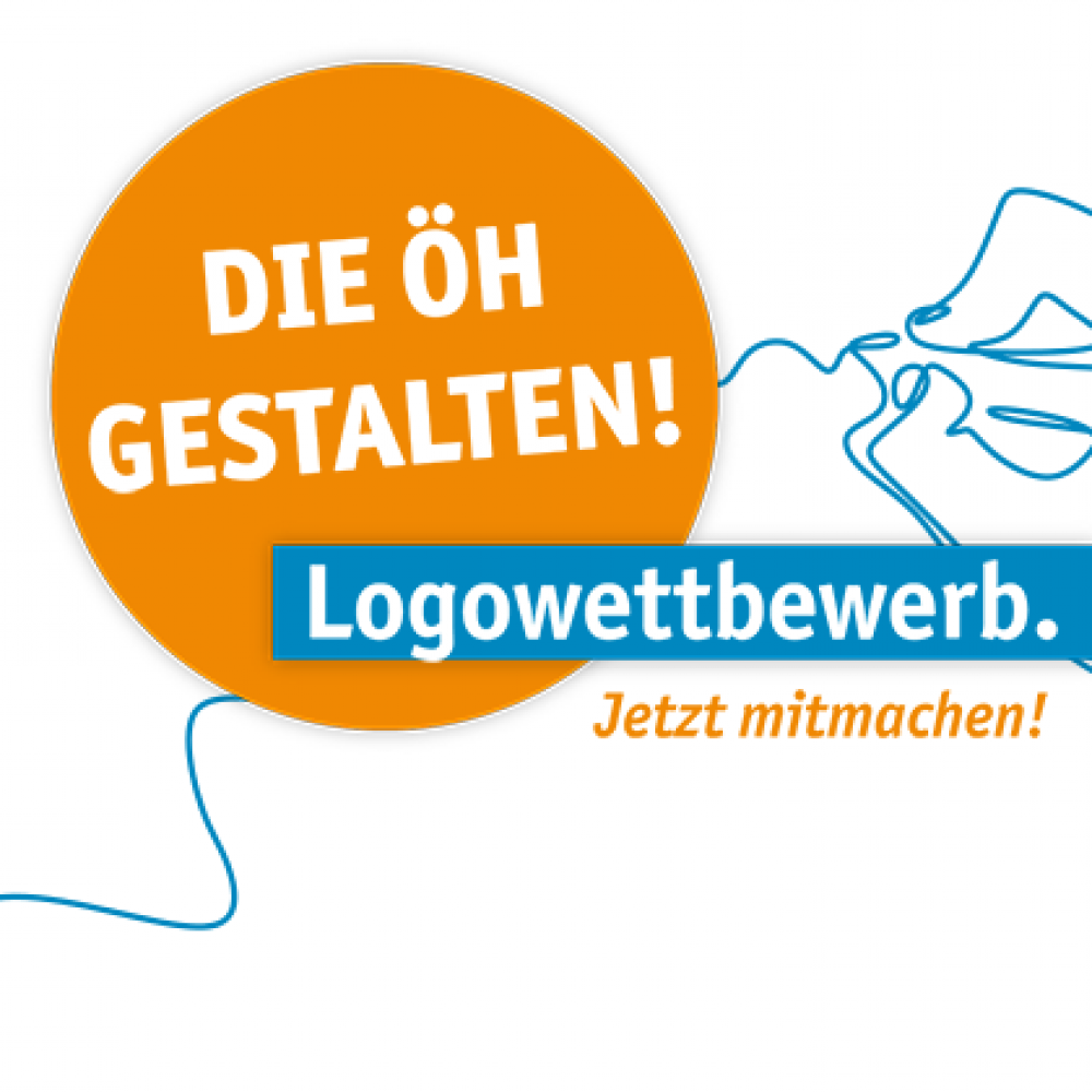Bild mit Text: Die ÖH gestalten! Logowettbewerb.