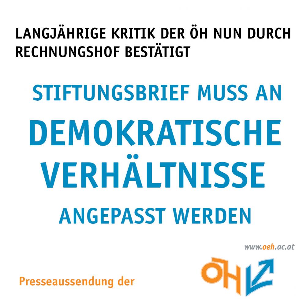 Stiftungsbrief muss an demokratische Verhältnisse angepasst werden
