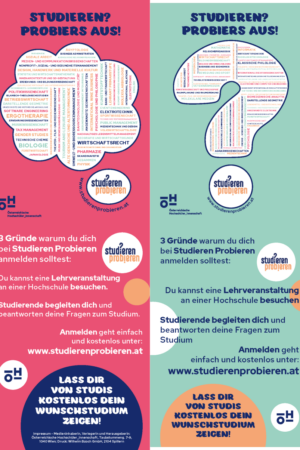 Studieren Probieren Flyer
