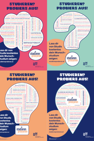 Studieren Probieren Poster (alle Farben)