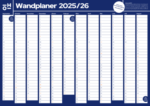 ÖH Wandplaner Studierende