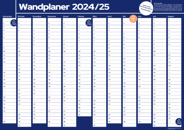 ÖH Wandplaner für Studierende