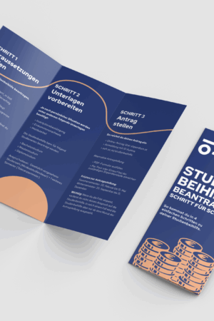 Studienbeihilfe beantragen - Folder