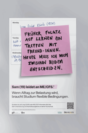 Long Covid Me/CFS Plakate A1 - Rosa